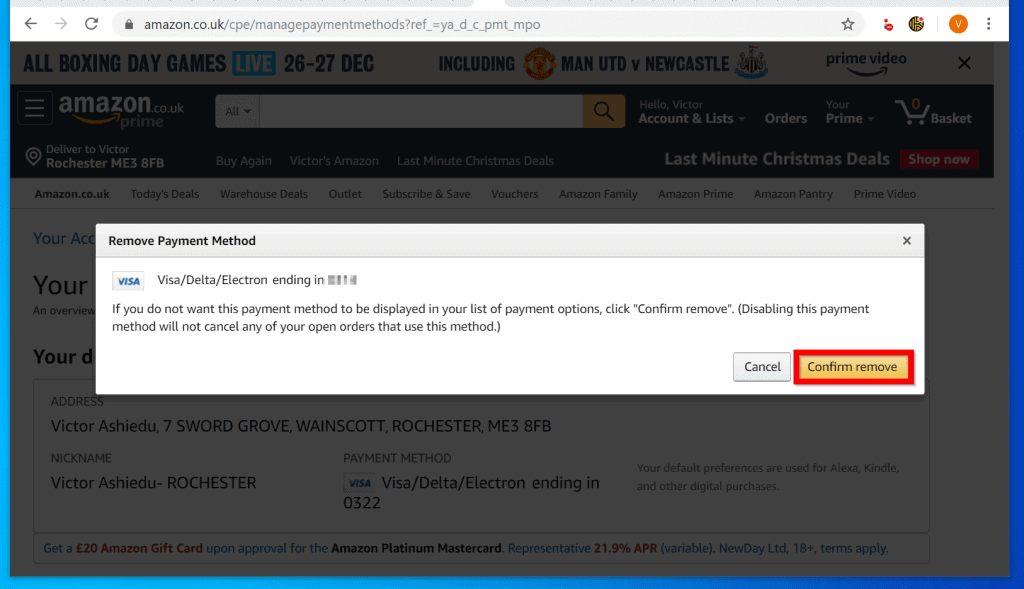 How to Remove Credit Card from Amazon (PC and from the Amazon App)