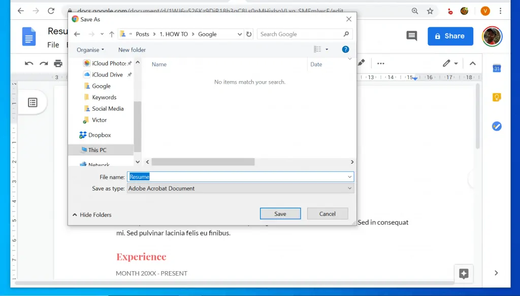 How to Save Google Doc as PDF from a PC