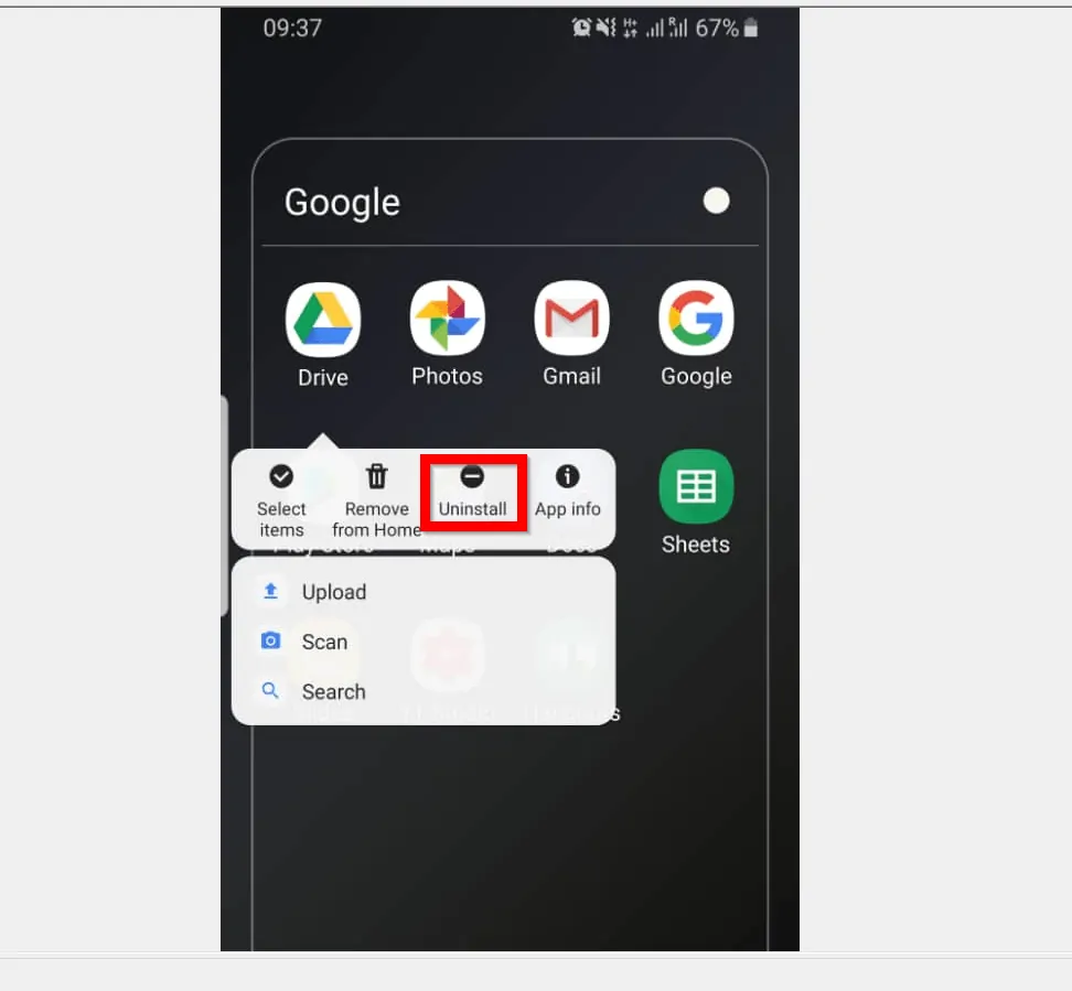 How to Uninstall Google Drive from Android 