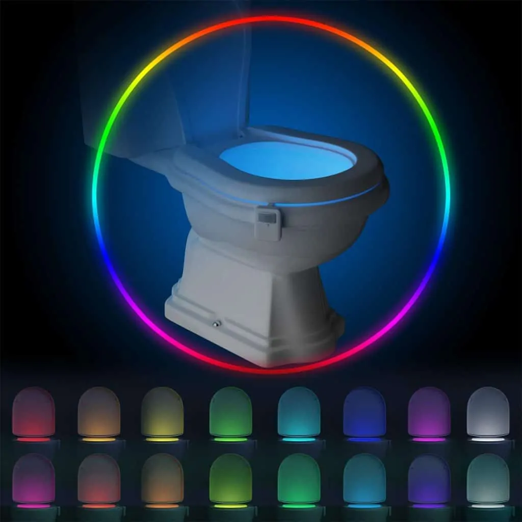 Geek White Elephant Gift Ideas: Rechargeable Toilet Bowl Night Light