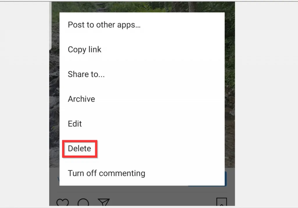 How to Delete Instagram Post from Android
