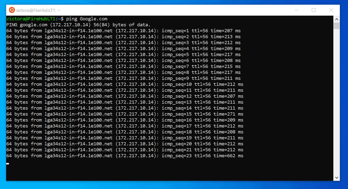 How to ping google from windows or linux itechguides