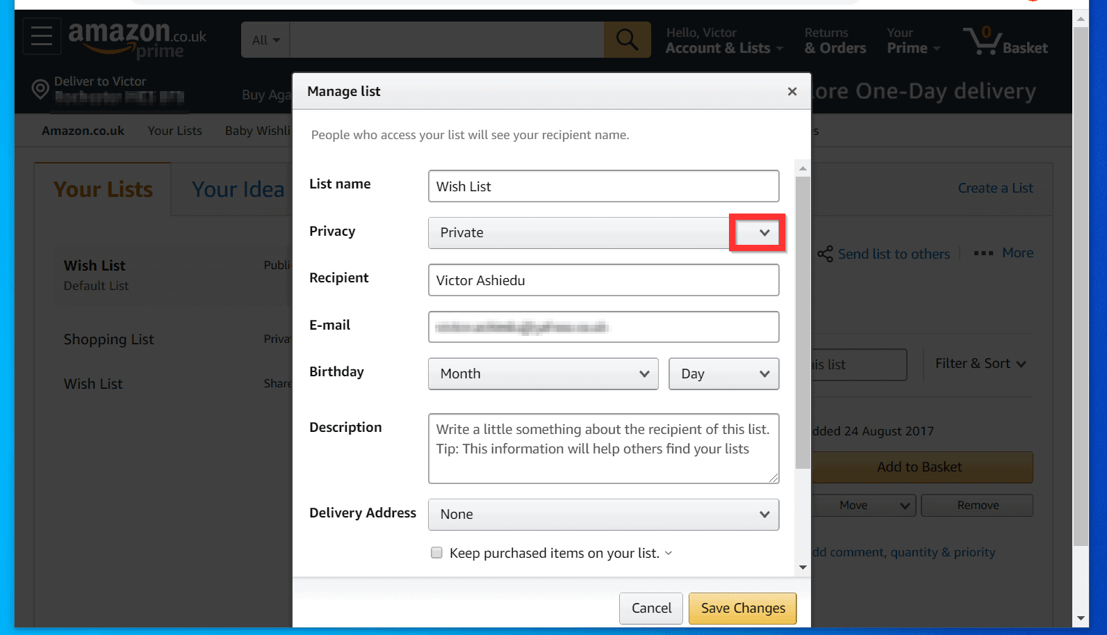 How to Share Amazon Wish List from a PC or Amazon Shopping App