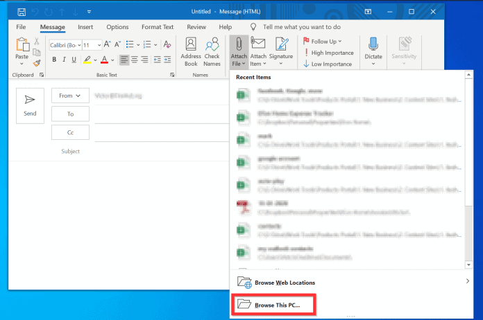 How to Attach an Email in Outlook (2 Methods) | Itechguides.com