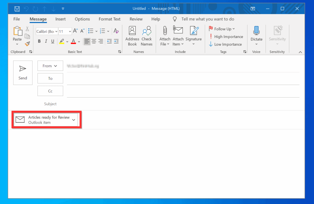 How to Attach an Email in Outlook (2 Methods) | Itechguides.com