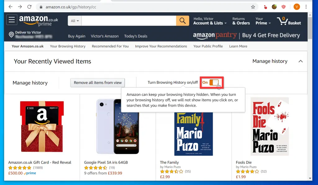 How to Clear Amazon Search History Itechguides