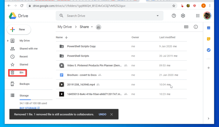 how to delete files from google drive on iphone