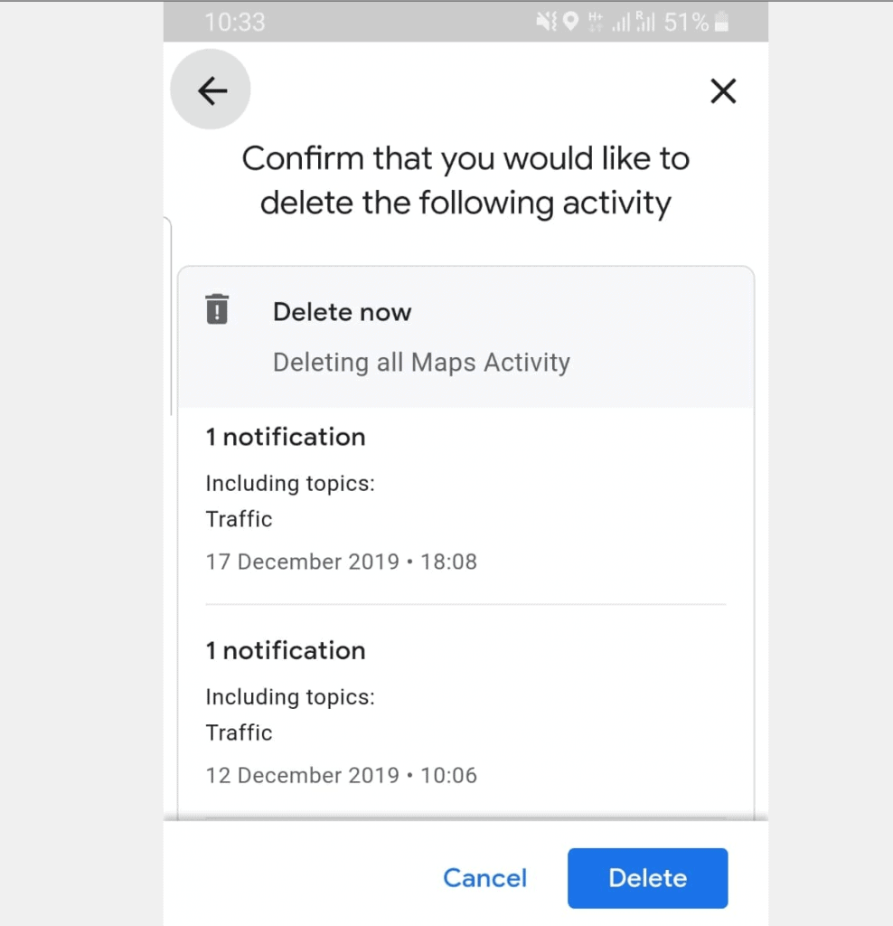 How to Delete Google Maps History from Android