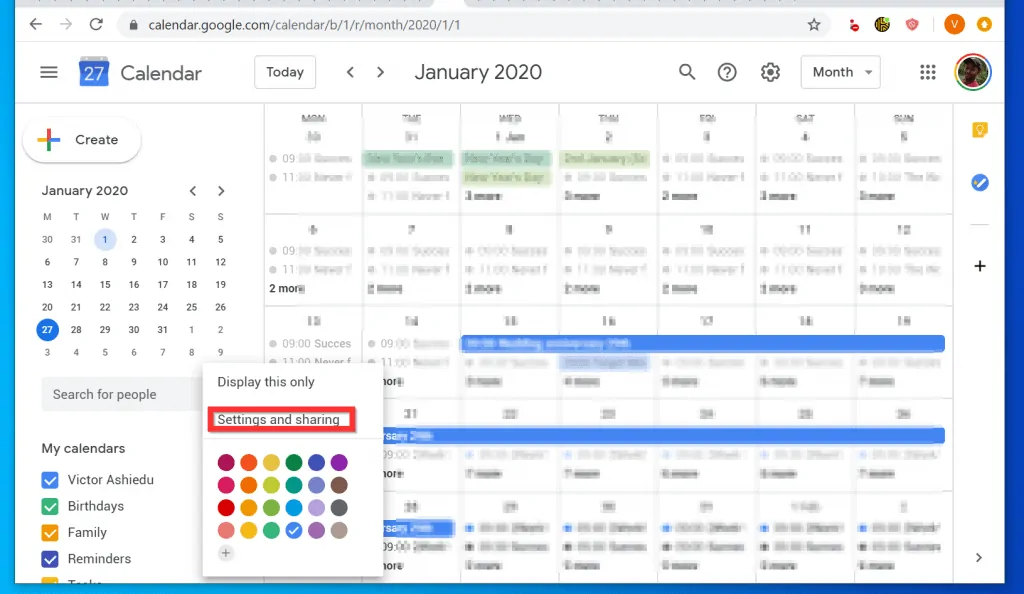 Merge Google Calendars Step 1: Export the Calendars