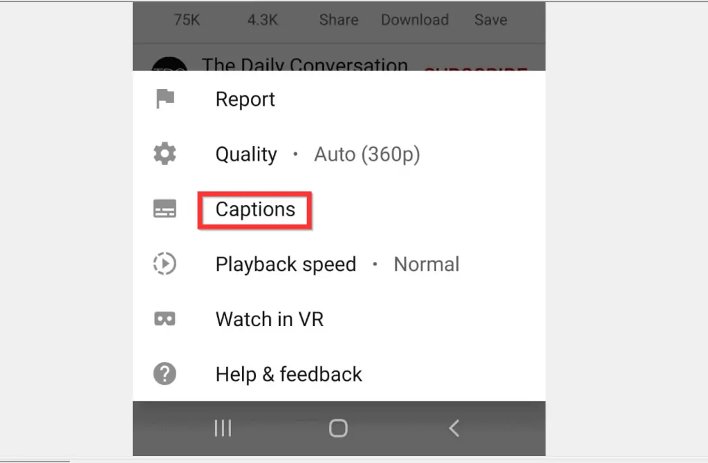 How to Turn on Subtitles on YouTube from the Android App