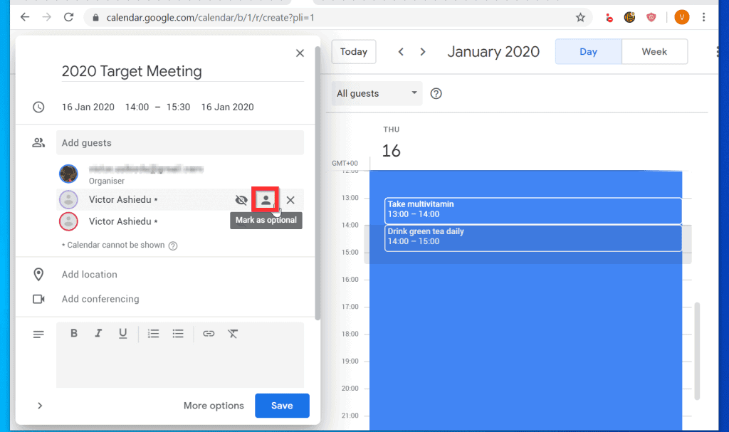 Resend Google Calendar Invite Customize and Print
