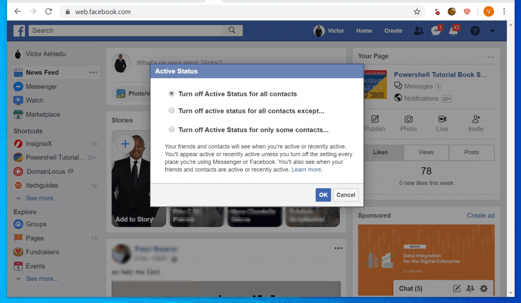 How to Turn off Chat on Facebook from a PC
