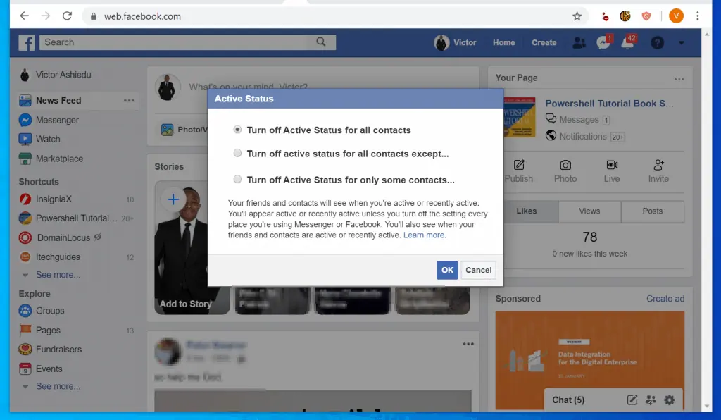 How to Turn off Chat on Facebook from a PC