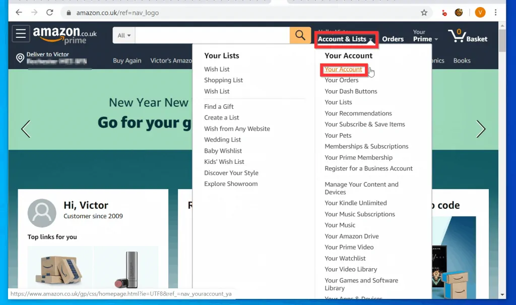 How to find Archived Orders on Amazon from Your Account (Method 1)