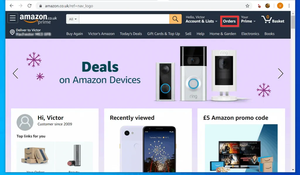 How to find Archived Orders on Amazon from Your Orders (Method 2)