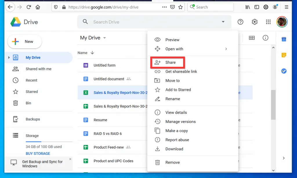 How to Move Files from One Google Drive to Another (Share the Files in the First Account)
