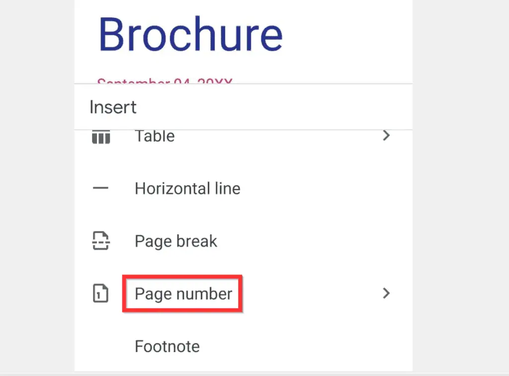 How to Add Page Numbers in Google Docs from Android and iPhone