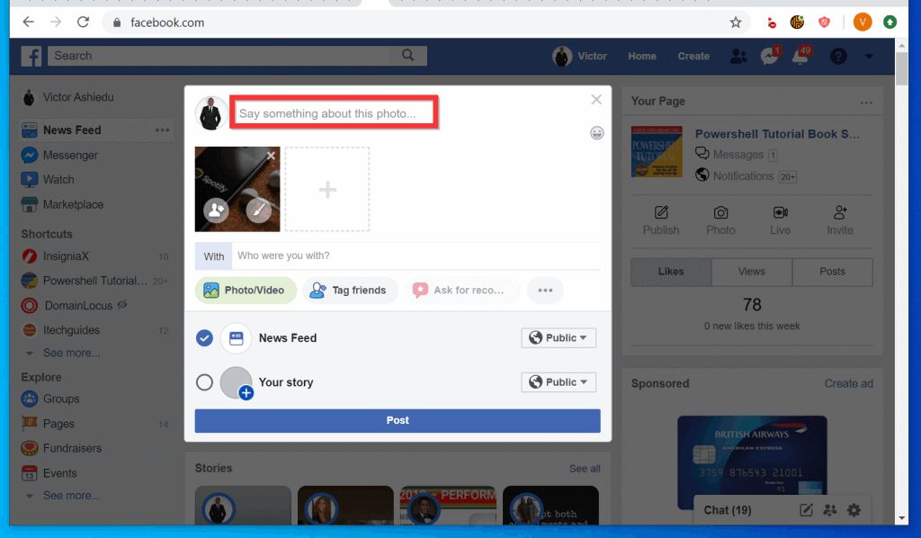 How to Post Pictures on Facebook from a PC
