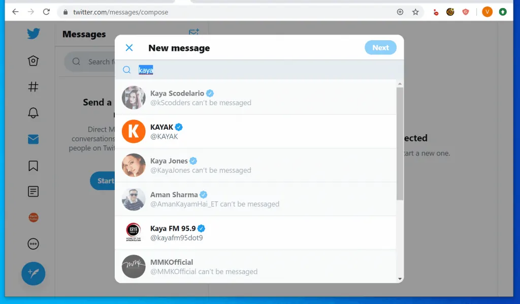 How to DM on Twitter from a PC (Twitter.com)