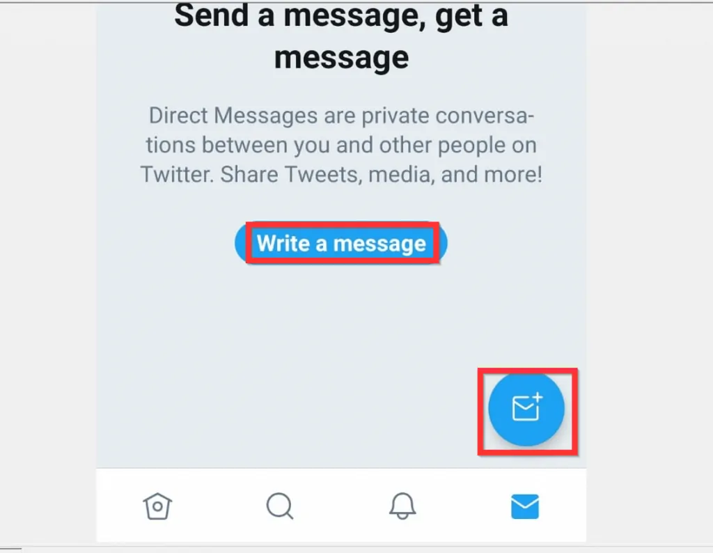 How to DM on Twitter from Android