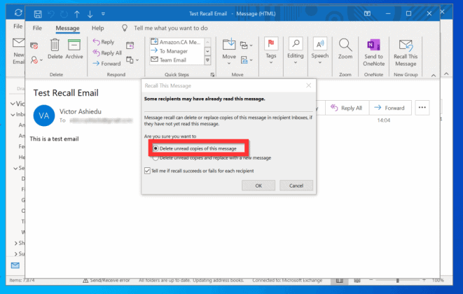 recall encrypted email outlook