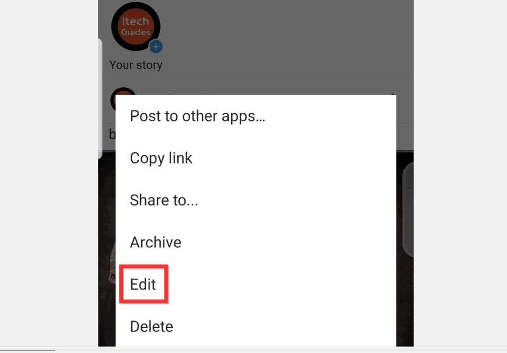 How to Tag Someone on Instagram from Android - Existing Post