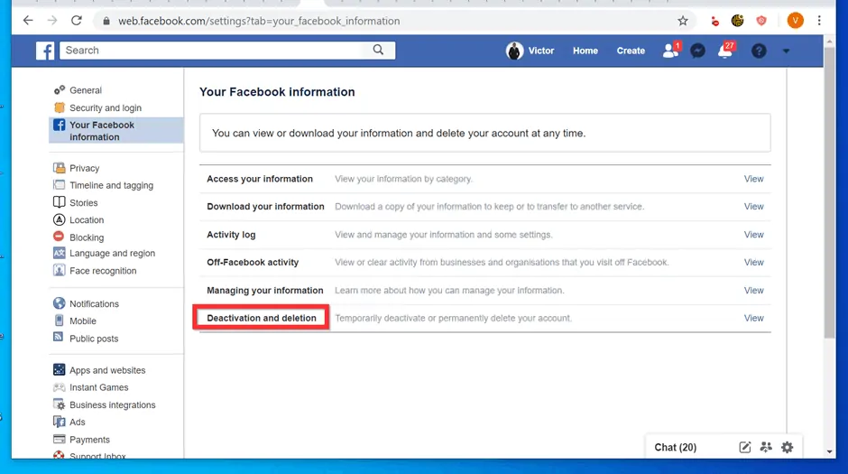How to Temporarily Deactivate Facebook from a PC (Facebook.com)