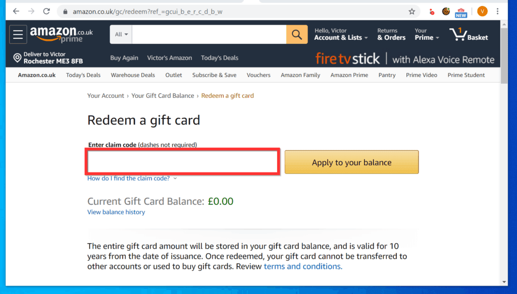 How to Redeem Amazon Gift Card or Claim Code on iPhone or iPad