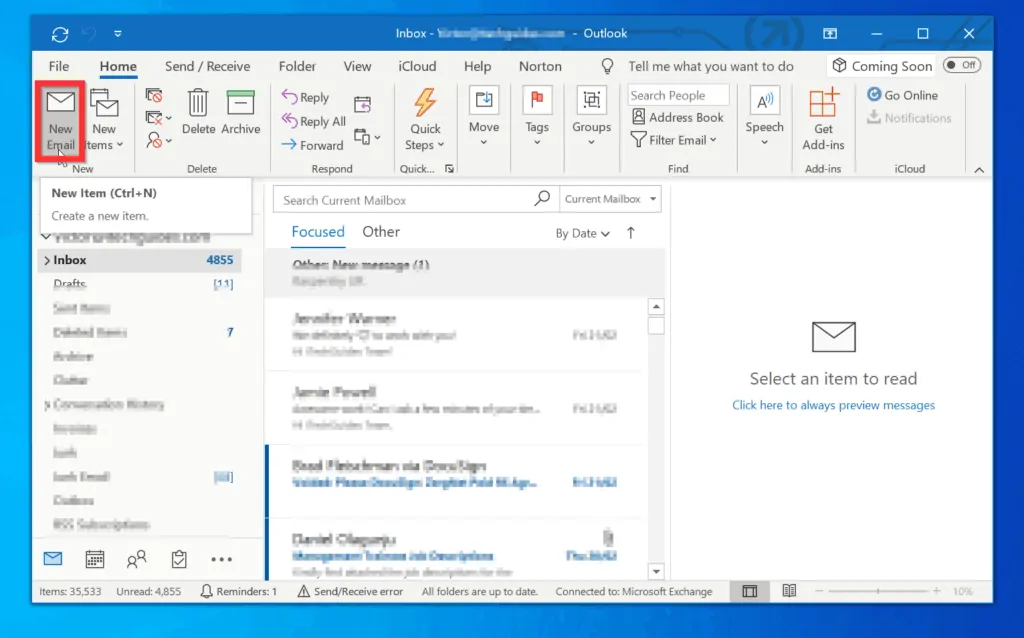 How to BCC in Outlook from Windows 10