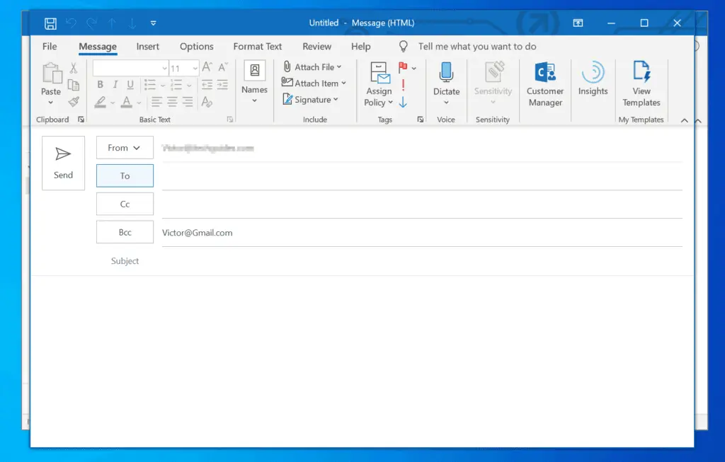 How to Bcc in Outlook - Itechguides