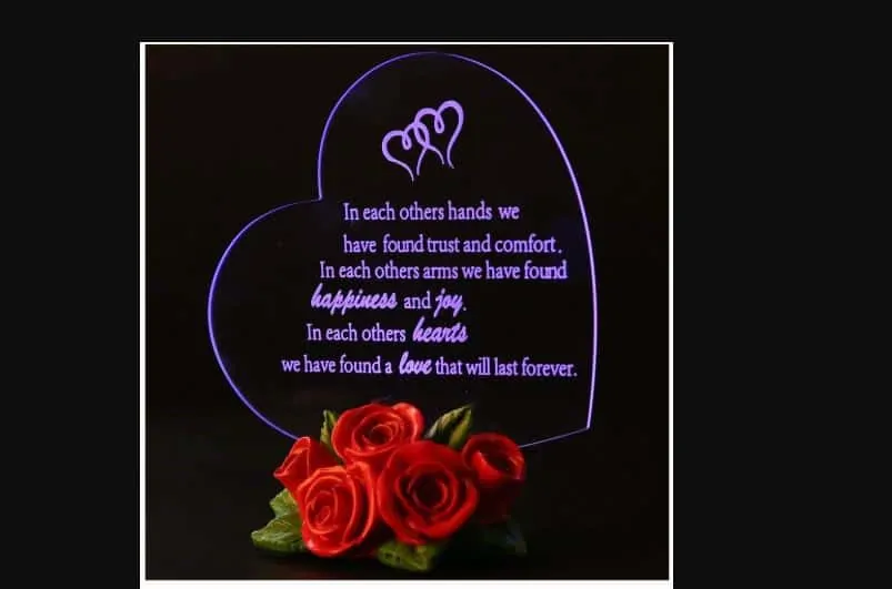 Romantic Valentine idea for Him: Giftgarden Heart Shaped LED Light 