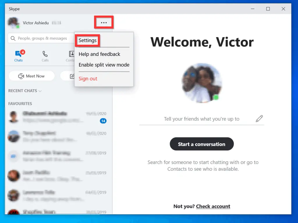 How to Stop Skype from Starting Automatically on Windows 10 -  Step 2: Remove Skype from System Tray and Sign Out 