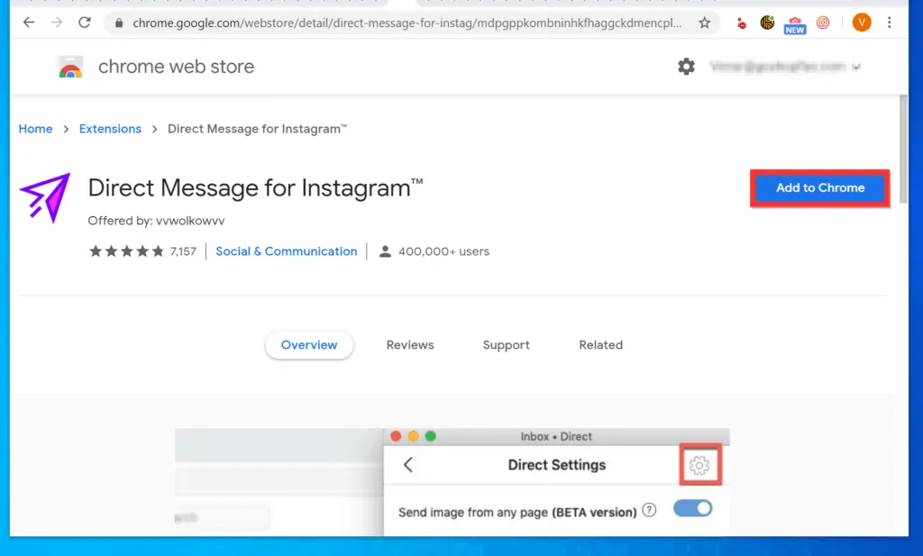 How to Use Instagram Messages on Computer from Chrome Browser - How to Install Direct Message for Instagram Chrome Extension