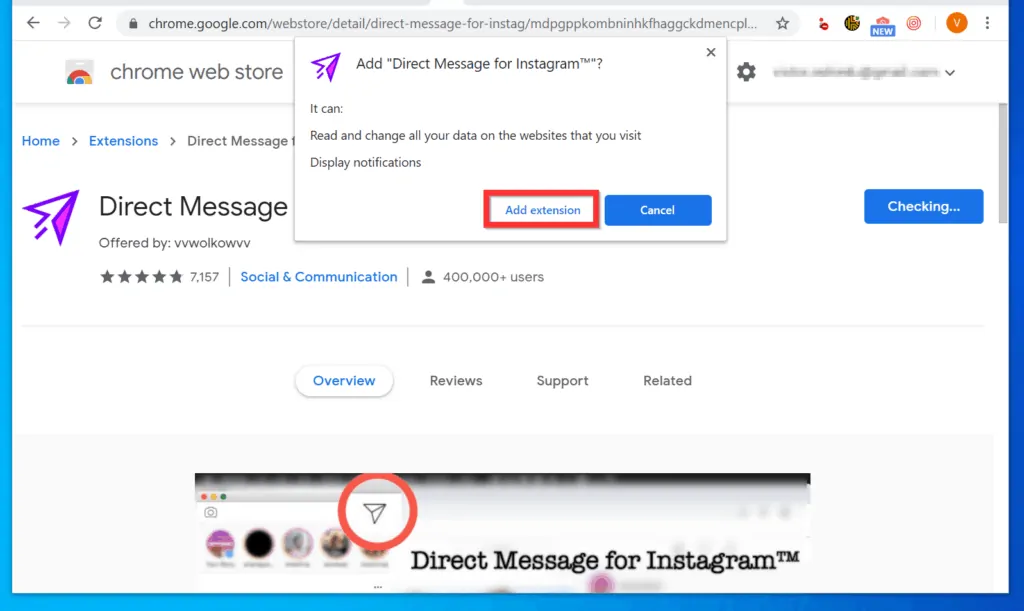 How to Use Instagram Messages on Computer from Chrome Browser - How to Install Direct Message for Instagram Chrome Extension