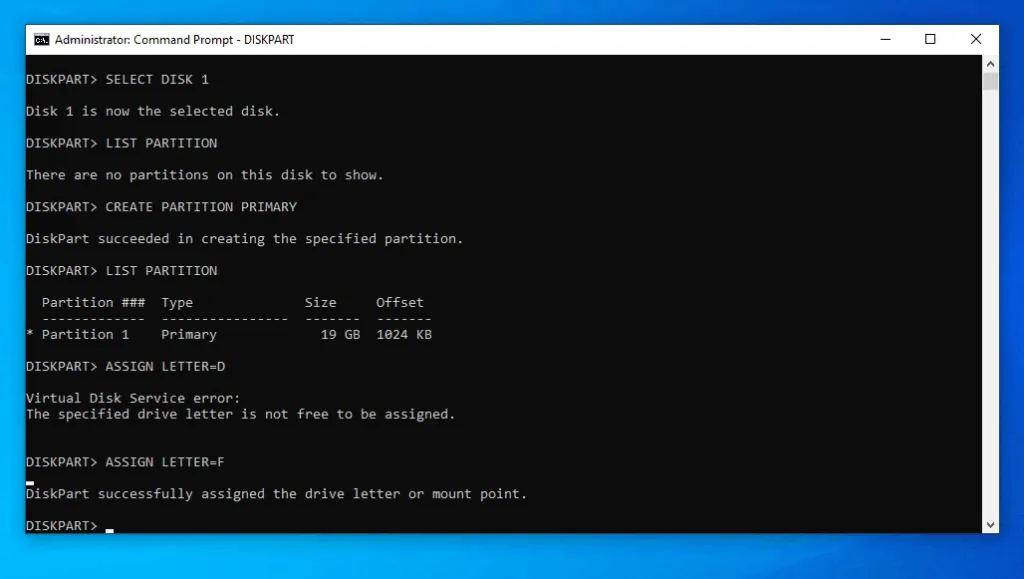 How to Use DISKPART to Assign a Drive Letter