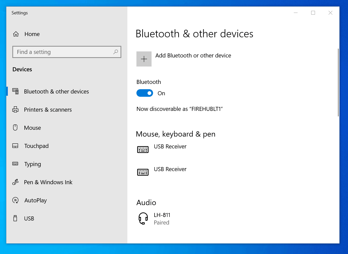 how can i open bluetooth in windows 10