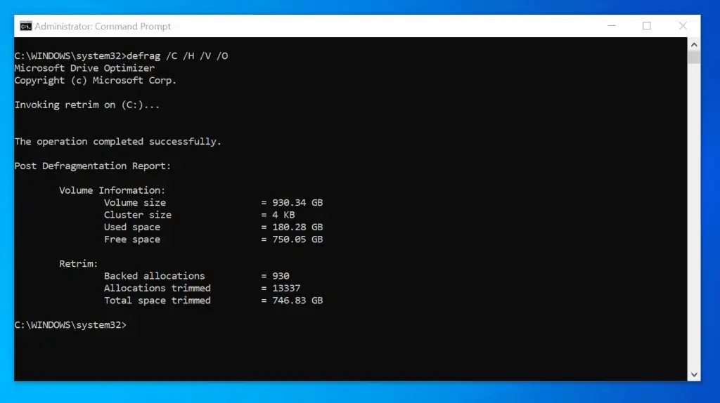 How to Defrag Windows 10 with Command Prompt 