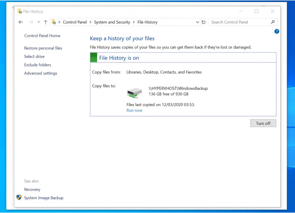 How to Backup Windows 10 to a Network Share