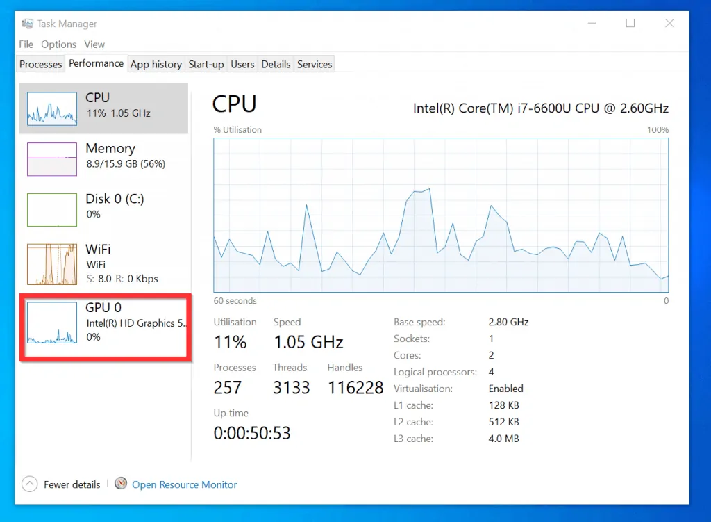 How to Check Graphics Card on Windows 10 from Task Manager