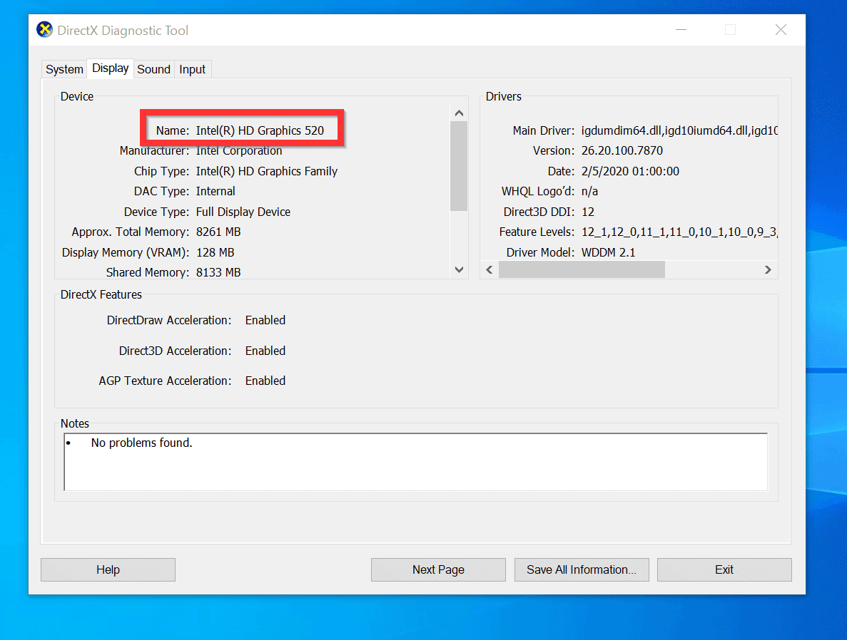 where to check your graphics card in windows 10