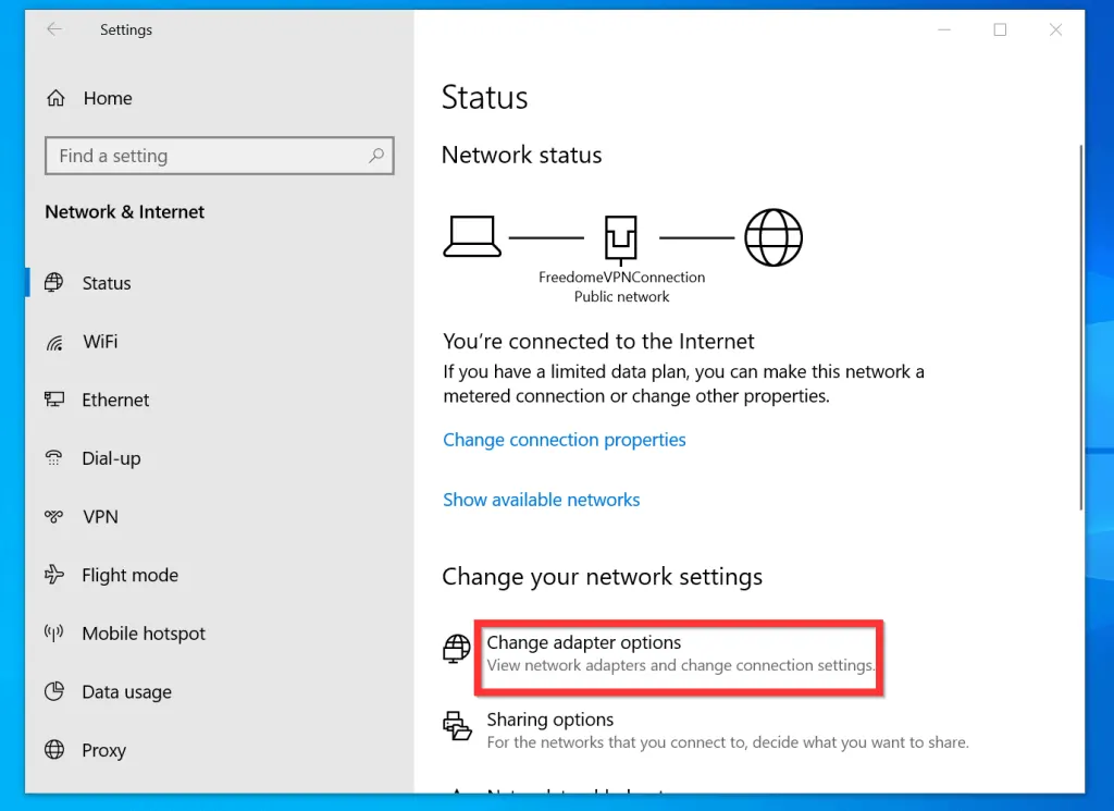 How to Change DNS on Windows 10 from Adapter Settings