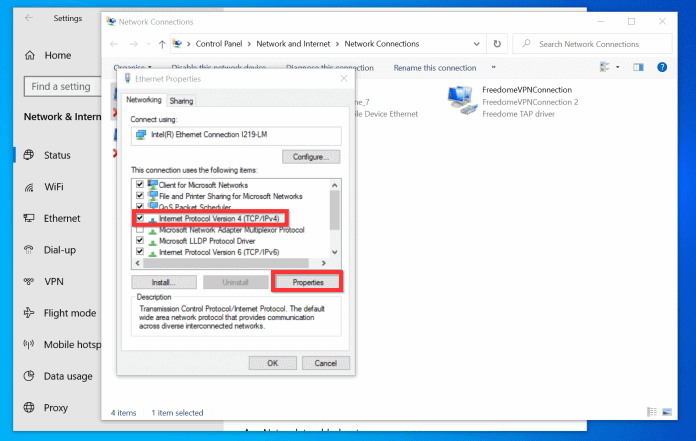 how to change laptop ethernet ip address