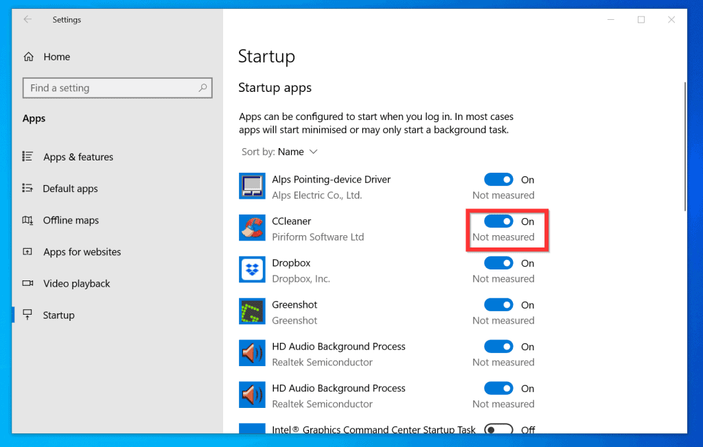 how to run program on startup windows 10