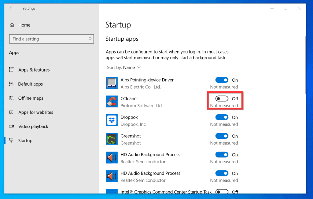 How to Stop Programs from Running at Startup on Windows 10 from App Startup