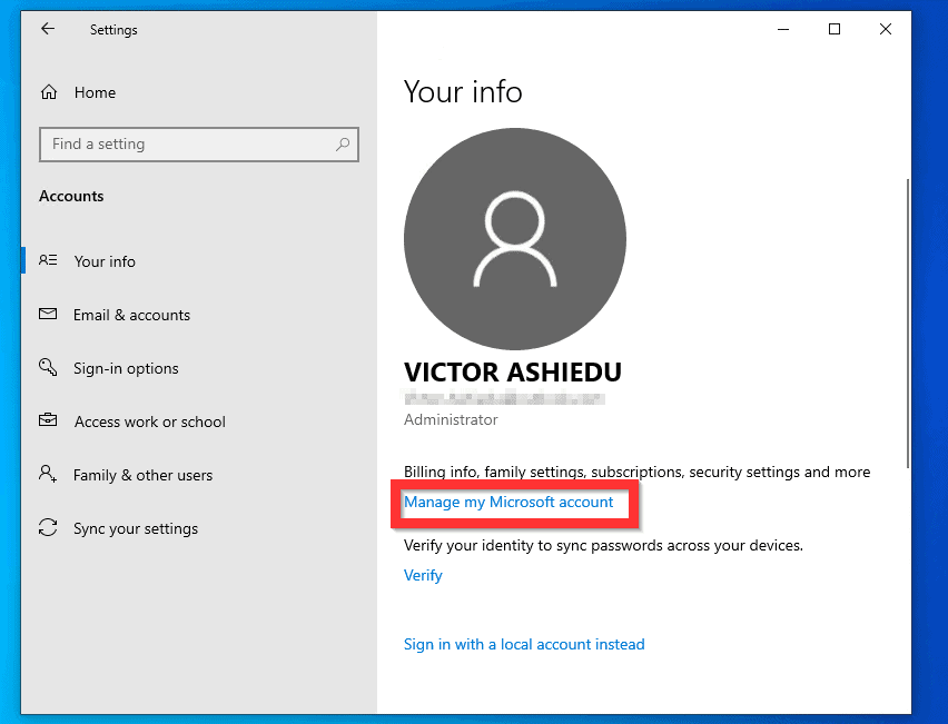 how to change microsoft accounts windows 10