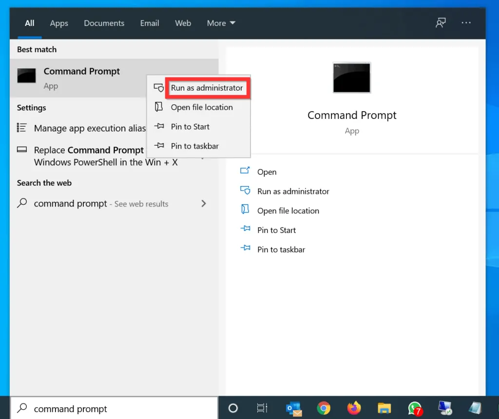 How to Run as Administrator on Windows 10 (Command Prompt) - How to Run Command Prompt as Administrator from Search