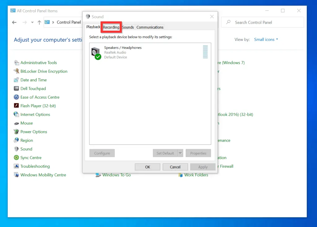 How to Test Microphone on Windows 10 from Control Panel