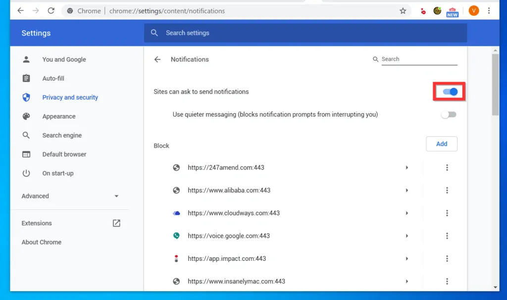 How to Stop Pop Ups on Windows 10 from Google Chrome