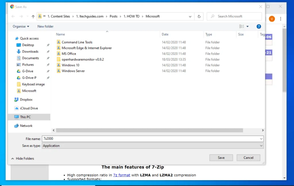Step 1: To Password Protect a Folder on Windows 10:  Install 7-zip 