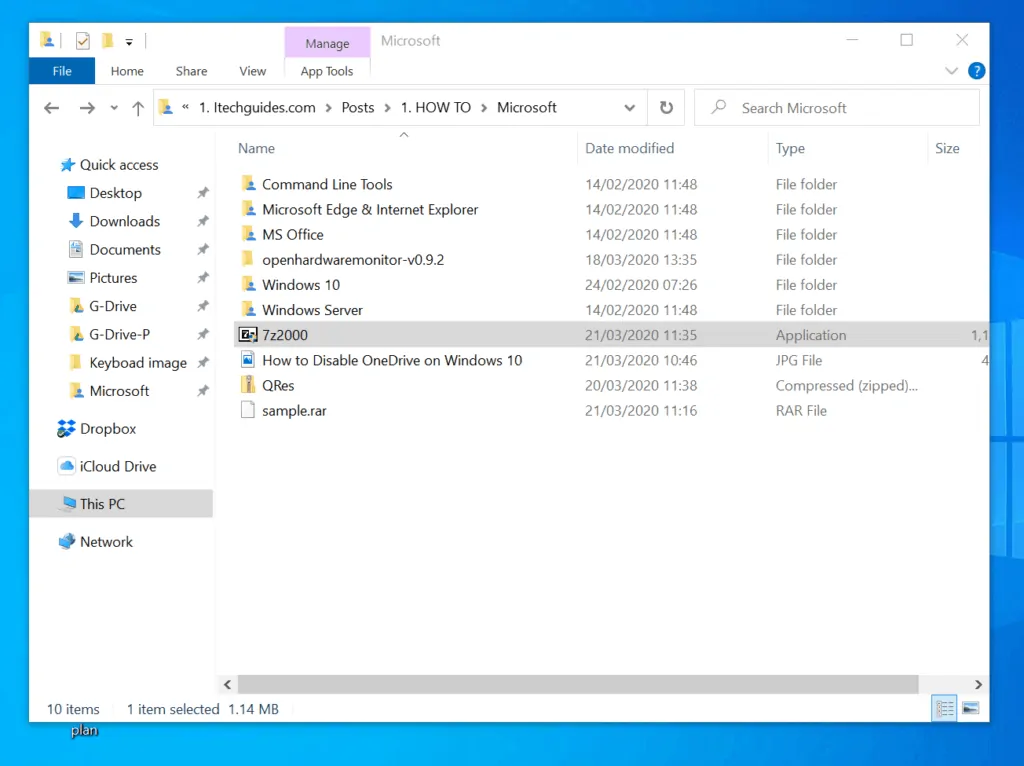 Step 1: To Password Protect a Folder on Windows 10:  Install 7-zip 